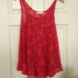 Net Floral Tank Top